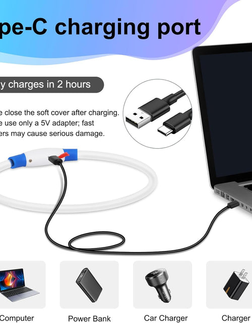 Load image into Gallery viewer, LED Dog Collar Waterproof Rechargeable - Bright TPU Light up Pet Collars, Reflective Adjustable Dog Glow Collar, Dog Safety Collar Light for Small Medium Large Dogs Night Walking&amp;Camping
