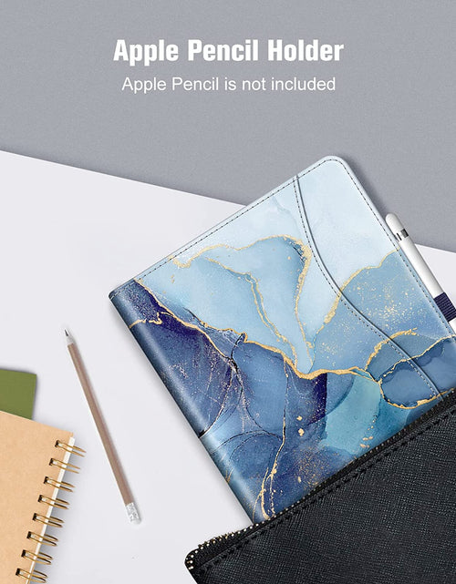 Load image into Gallery viewer, Case for Ipad 9Th / 8Th / 7Th Generation (2021/2020/2019) 10.2 Inch - [Corner Protection] Multi-Angle Viewing Stand Cover with Pocket &amp; Pencil Holder, Auto Sleep Wake, Ocean Marble
