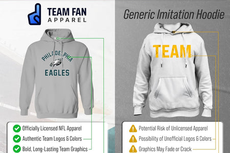 NFL Gameday Adult Hooded Sweatshirt, Pro Football Fleece Hoodie Pullover Sweatshirt