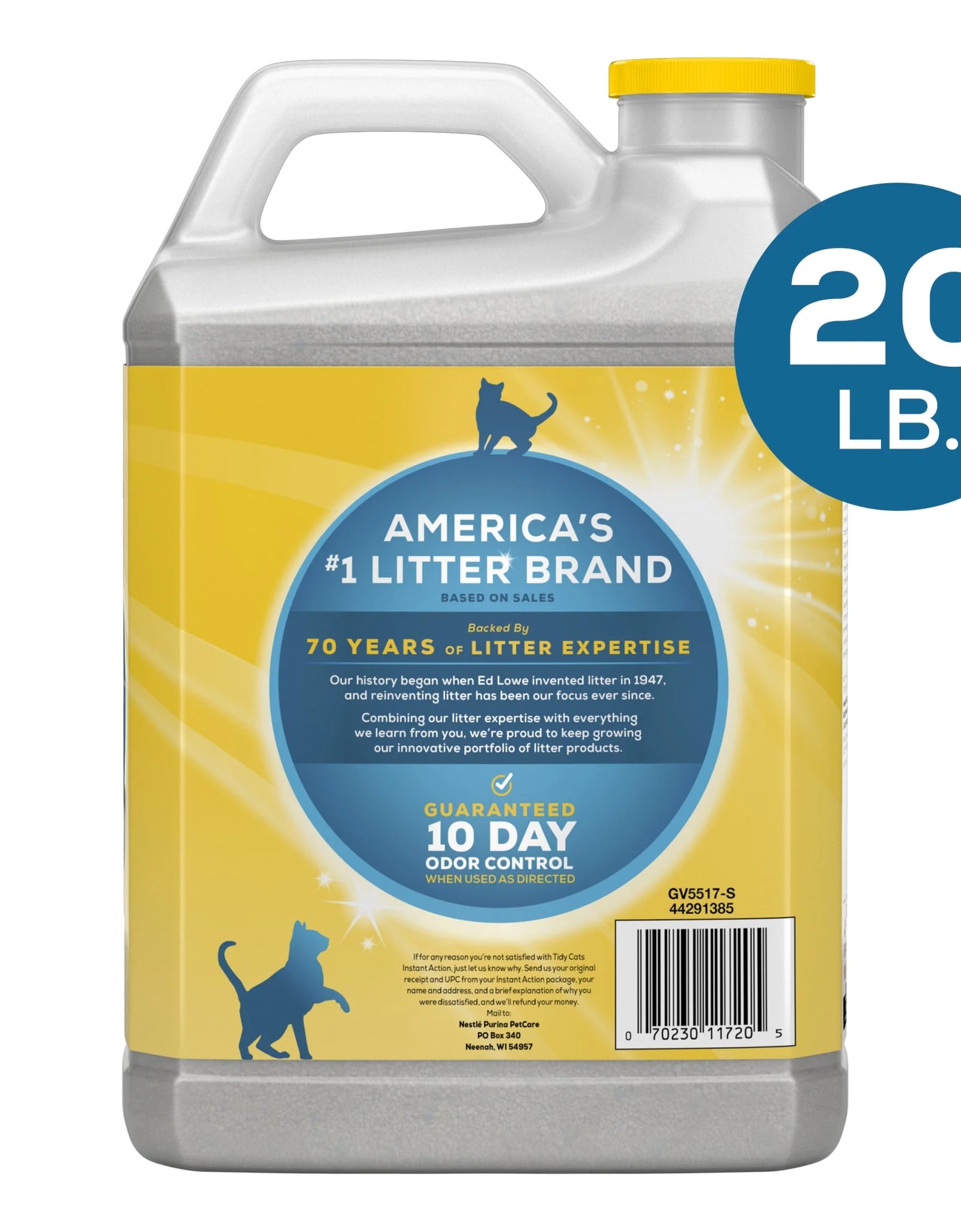 Purina  Instant Action Arena Aglomerante Cat, Aroma Floral, Garrafa De 20 Lb