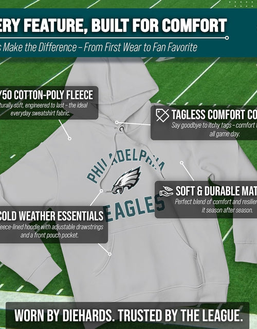 Load image into Gallery viewer, NFL Gameday Adult Hooded Sweatshirt, Pro Football Fleece Hoodie Pullover Sweatshirt
