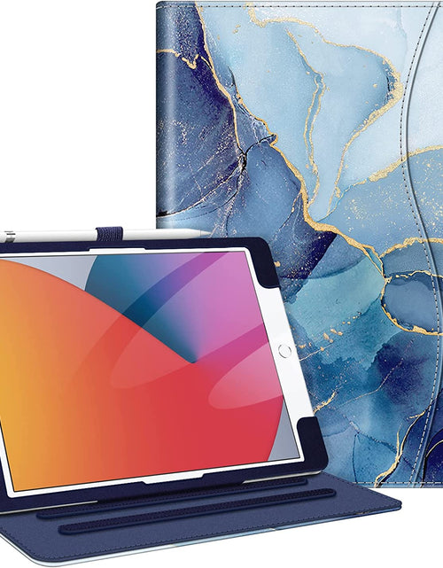 Load image into Gallery viewer, Case for Ipad 9Th / 8Th / 7Th Generation (2021/2020/2019) 10.2 Inch - [Corner Protection] Multi-Angle Viewing Stand Cover with Pocket &amp; Pencil Holder, Auto Sleep Wake, Ocean Marble
