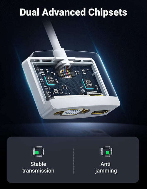 Load image into Gallery viewer, Mini Displayport to HDMI VGA Adapter, 4K Thunderbolt 2 Adapter 2 in 1 Mini DP Converter Compatible with Macbook Pro Air Imac Surface Pro1 2 3 4 6 Surface Laptop 2 Thinkpad X1, White
