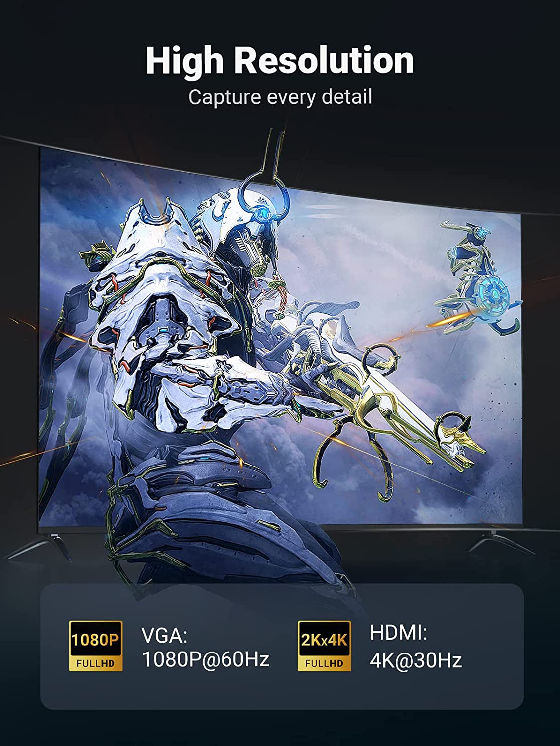 Mini Displayport to HDMI VGA Adapter, 4K Thunderbolt 2 Adapter 2 in 1 Mini DP Converter Compatible with Macbook Pro Air Imac Surface Pro1 2 3 4 6 Surface Laptop 2 Thinkpad X1, White