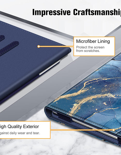 Load image into Gallery viewer, Case for Ipad 9Th / 8Th / 7Th Generation (2021/2020/2019) 10.2 Inch - [Corner Protection] Multi-Angle Viewing Stand Cover with Pocket &amp; Pencil Holder, Auto Sleep Wake, Ocean Marble
