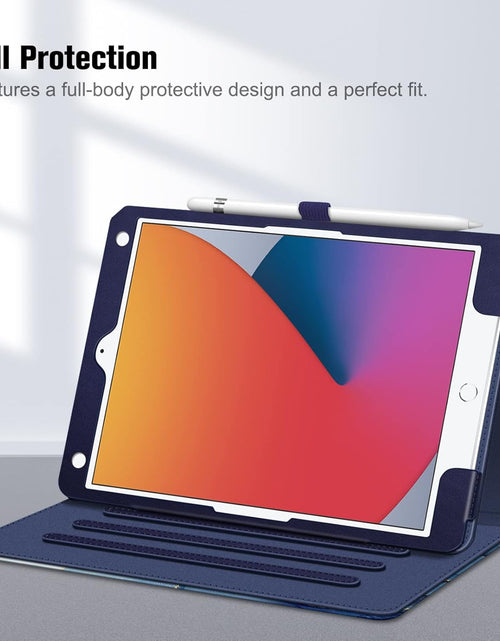 Load image into Gallery viewer, Case for Ipad 9Th / 8Th / 7Th Generation (2021/2020/2019) 10.2 Inch - [Corner Protection] Multi-Angle Viewing Stand Cover with Pocket &amp; Pencil Holder, Auto Sleep Wake, Ocean Marble
