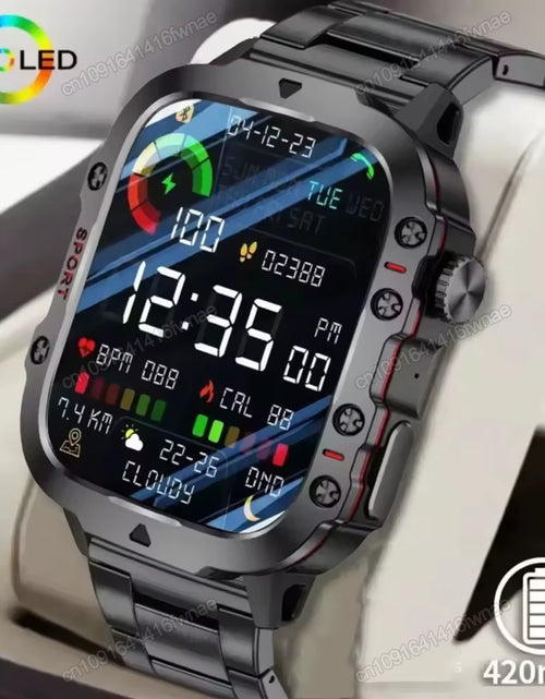 Load image into Gallery viewer, Original Men Smartwatch Flashlight Bluetooth Call Fitness Clock IP68 Waterproof Sports Men for Android IOS Smart Watch 2025 New
