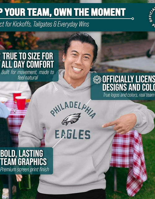 Load image into Gallery viewer, NFL Gameday Adult Hooded Sweatshirt, Pro Football Fleece Hoodie Pullover Sweatshirt
