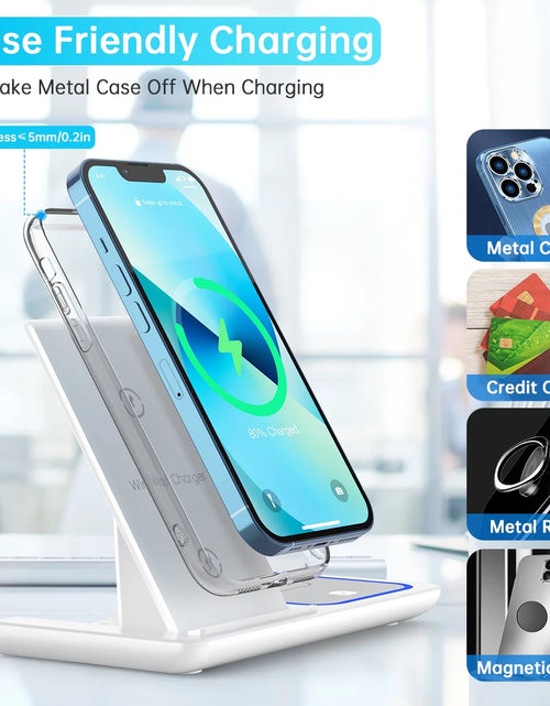 Load image into Gallery viewer, Cargador Inalámbrico, Estación De Carga Rápida Para Iphone De 18W Compatible Con Iphone 17/16/15/14/13/12/11/Pro Max/Plus, Soporte De Cargador Inalámbrico 3 En 1 Para Iwatch SE 11/10/9/8/7/6/5/4, Airpods Pro 2/3/4
