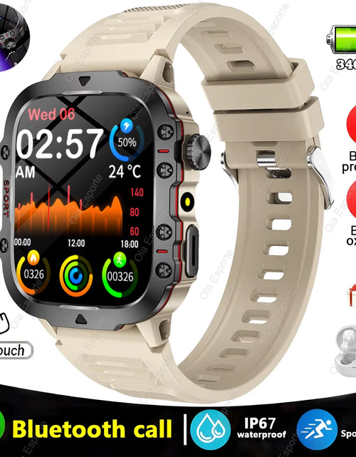 Load image into Gallery viewer, Original Men Smartwatch Flashlight Bluetooth Call Fitness Clock IP68 Waterproof Sports Men for Android IOS Smart Watch 2025 New
